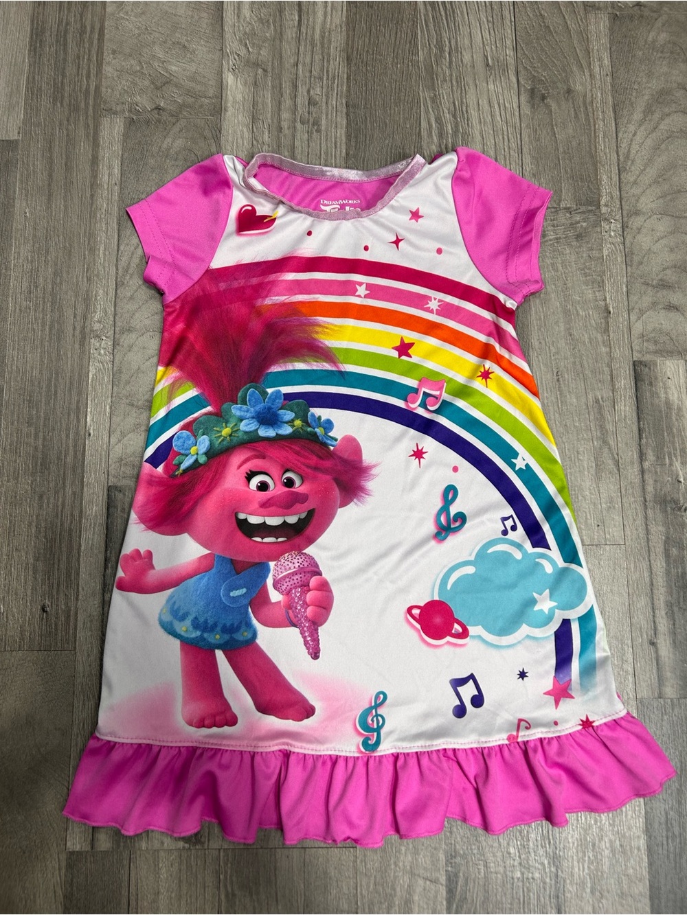 Dream Works Trolls World Tour Girls Nightgown Pajama 4
